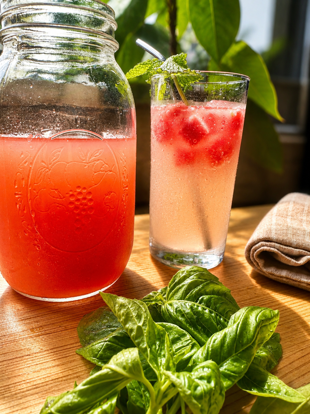 Watermelon & Basil Shrub