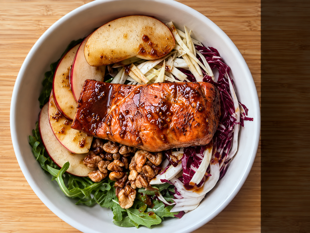 Autumn Blood Orange-Maple Salmon & Quinoa Bowl