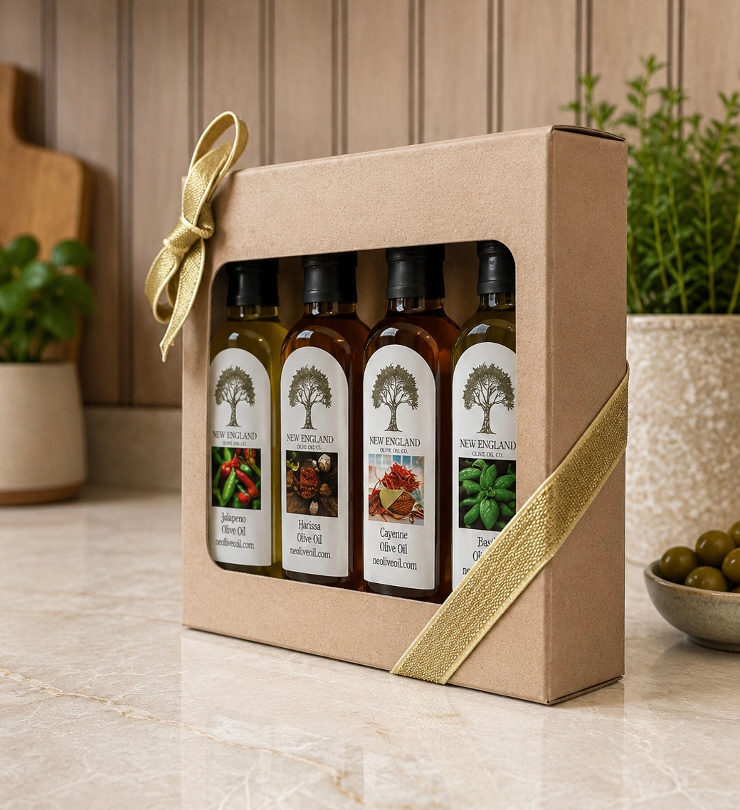 4 Pack Gift Set - Natural Box – New England Olive Oil Company